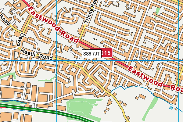 SS6 7JT map - OS VectorMap District (Ordnance Survey)