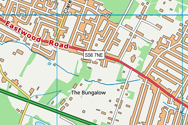 SS6 7NE map - OS VectorMap District (Ordnance Survey)