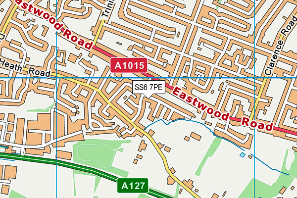 Wyburns Primary School map (SS6 7PE) - OS VectorMap District (Ordnance Survey)