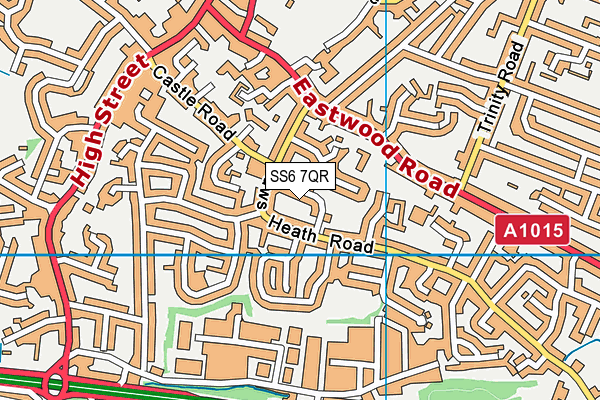 SS6 7QR map - OS VectorMap District (Ordnance Survey)