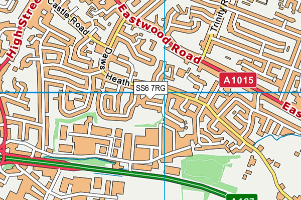 SS6 7RG map - OS VectorMap District (Ordnance Survey)