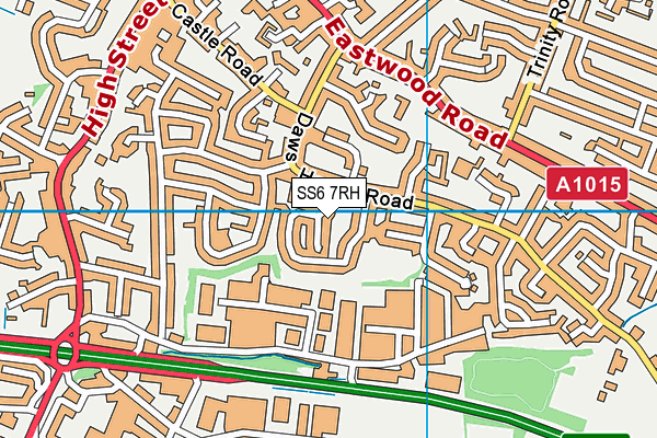SS6 7RH map - OS VectorMap District (Ordnance Survey)