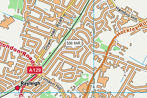 SS6 8AR map - OS VectorMap District (Ordnance Survey)