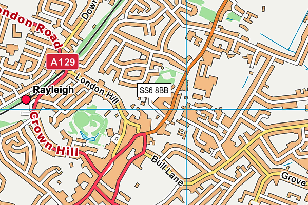 SS6 8BB map - OS VectorMap District (Ordnance Survey)