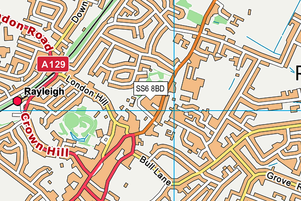 SS6 8BD map - OS VectorMap District (Ordnance Survey)