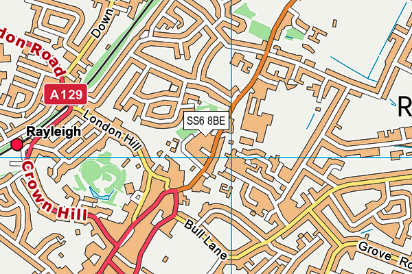 SS6 8BE map - OS VectorMap District (Ordnance Survey)