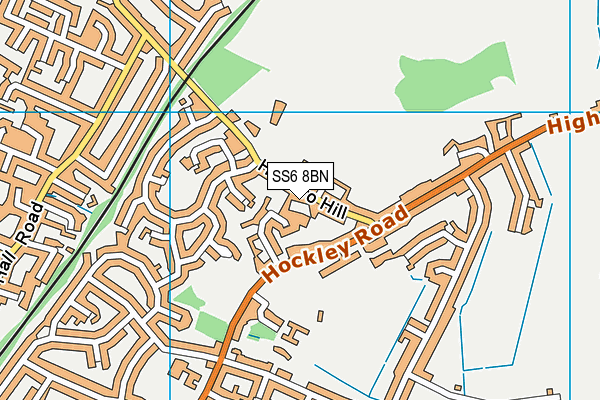 SS6 8BN map - OS VectorMap District (Ordnance Survey)