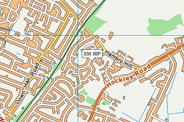 SS6 8BP map - OS VectorMap District (Ordnance Survey)