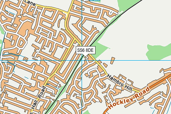 SS6 8DE map - OS VectorMap District (Ordnance Survey)