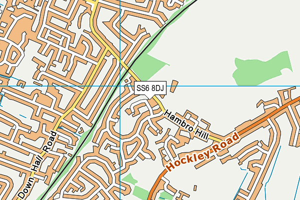 SS6 8DJ map - OS VectorMap District (Ordnance Survey)