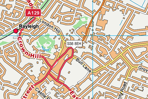 SS6 8EH map - OS VectorMap District (Ordnance Survey)