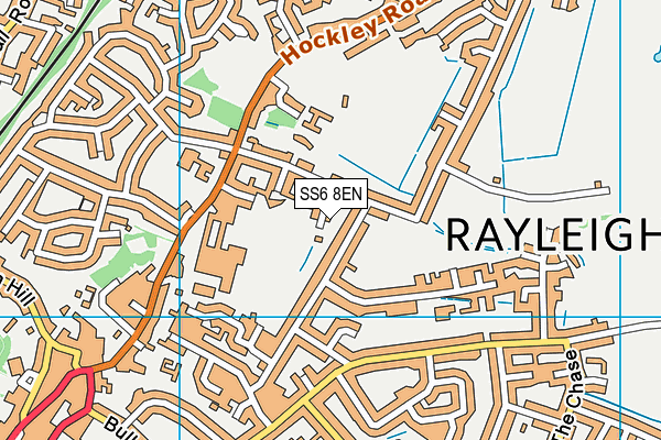 SS6 8EN map - OS VectorMap District (Ordnance Survey)