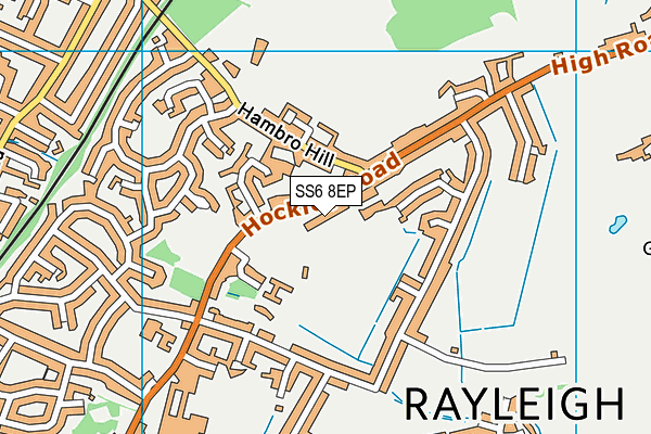 SS6 8EP map - OS VectorMap District (Ordnance Survey)