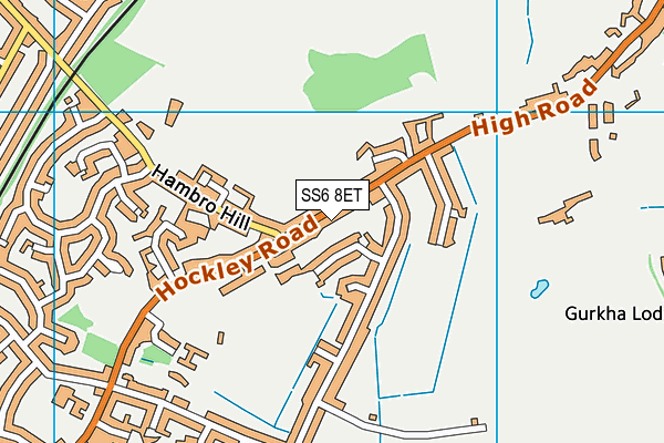 SS6 8ET map - OS VectorMap District (Ordnance Survey)