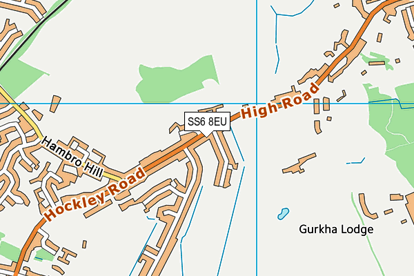 SS6 8EU map - OS VectorMap District (Ordnance Survey)