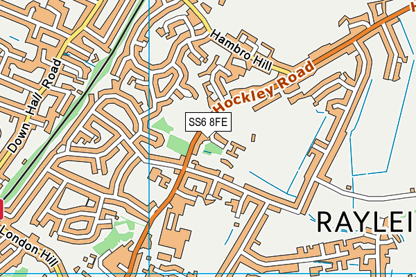 SS6 8FE map - OS VectorMap District (Ordnance Survey)