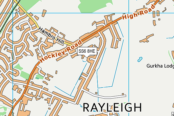 SS6 8HE map - OS VectorMap District (Ordnance Survey)