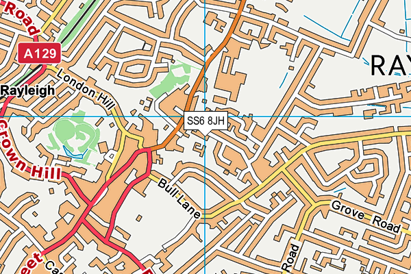 SS6 8JH map - OS VectorMap District (Ordnance Survey)