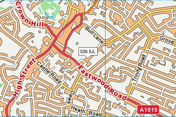 SS6 8JL map - OS VectorMap District (Ordnance Survey)