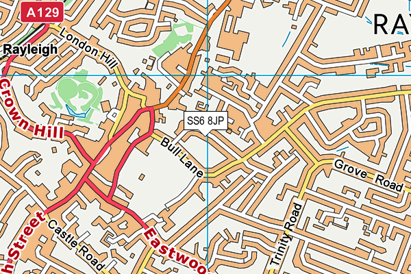 SS6 8JP map - OS VectorMap District (Ordnance Survey)