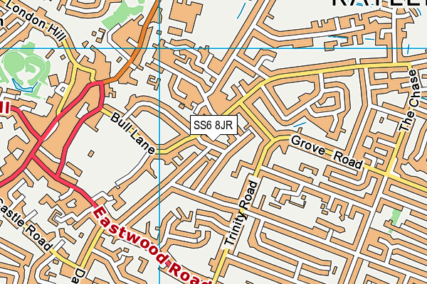 SS6 8JR map - OS VectorMap District (Ordnance Survey)