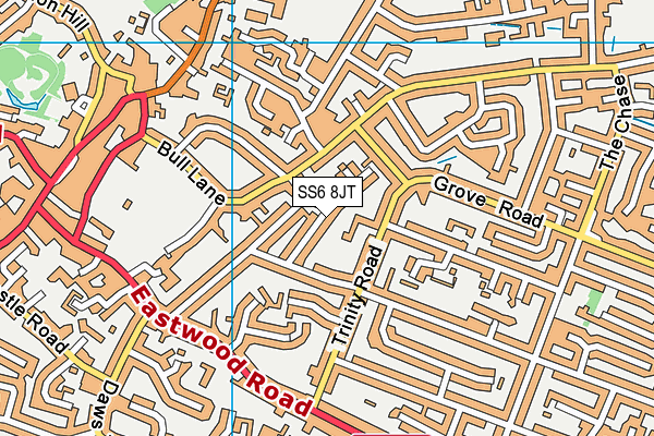 SS6 8JT map - OS VectorMap District (Ordnance Survey)