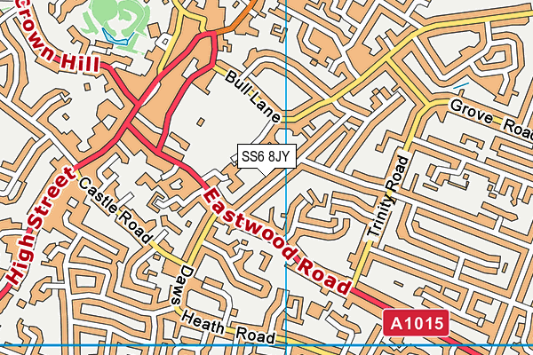 SS6 8JY map - OS VectorMap District (Ordnance Survey)