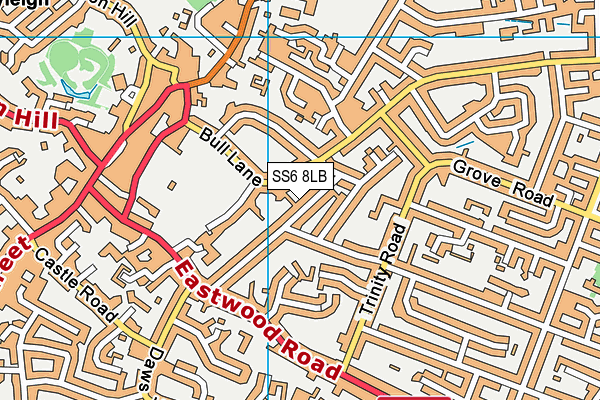 SS6 8LB map - OS VectorMap District (Ordnance Survey)