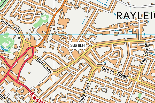 SS6 8LH map - OS VectorMap District (Ordnance Survey)