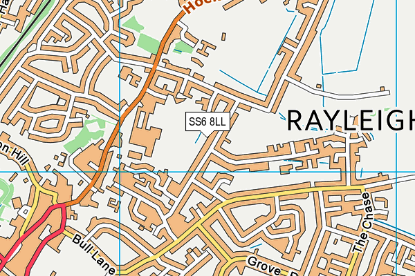 SS6 8LL map - OS VectorMap District (Ordnance Survey)