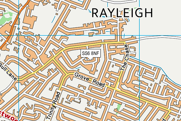 SS6 8NF map - OS VectorMap District (Ordnance Survey)