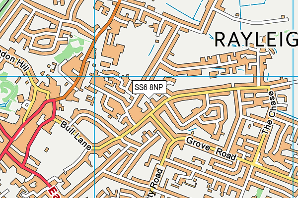 SS6 8NP map - OS VectorMap District (Ordnance Survey)