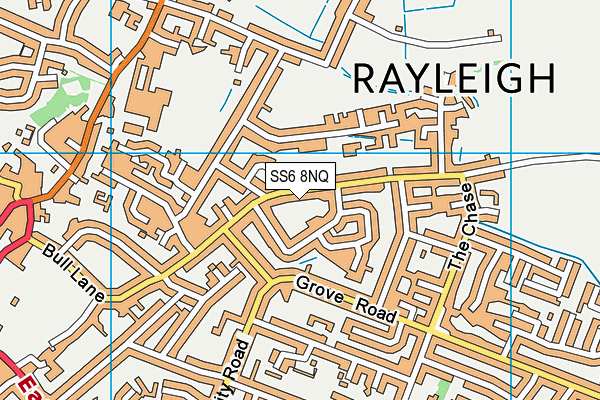 SS6 8NQ map - OS VectorMap District (Ordnance Survey)