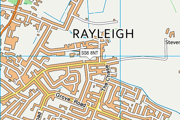SS6 8NT map - OS VectorMap District (Ordnance Survey)