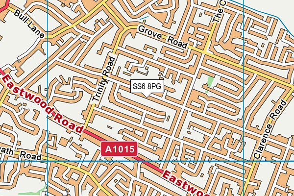 SS6 8PG map - OS VectorMap District (Ordnance Survey)