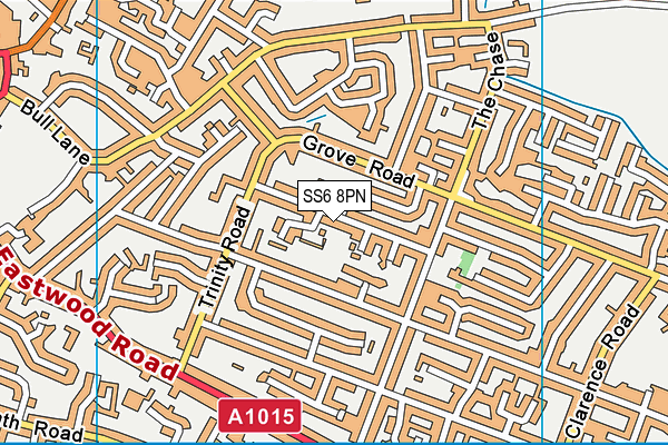 SS6 8PN map - OS VectorMap District (Ordnance Survey)