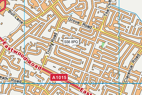SS6 8PQ map - OS VectorMap District (Ordnance Survey)