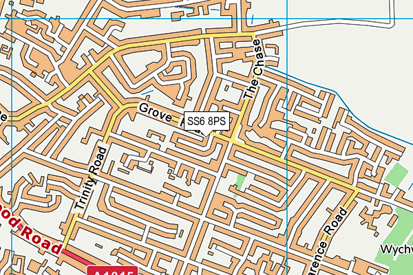 SS6 8PS map - OS VectorMap District (Ordnance Survey)