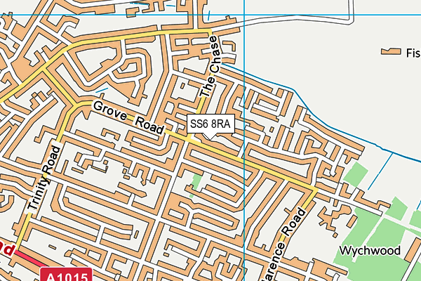 SS6 8RA map - OS VectorMap District (Ordnance Survey)