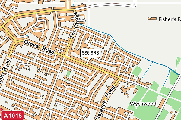 SS6 8RB map - OS VectorMap District (Ordnance Survey)