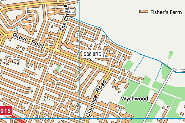 SS6 8RD map - OS VectorMap District (Ordnance Survey)