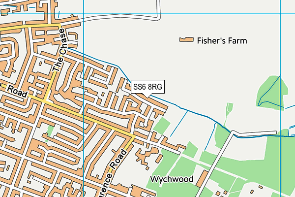 SS6 8RG map - OS VectorMap District (Ordnance Survey)