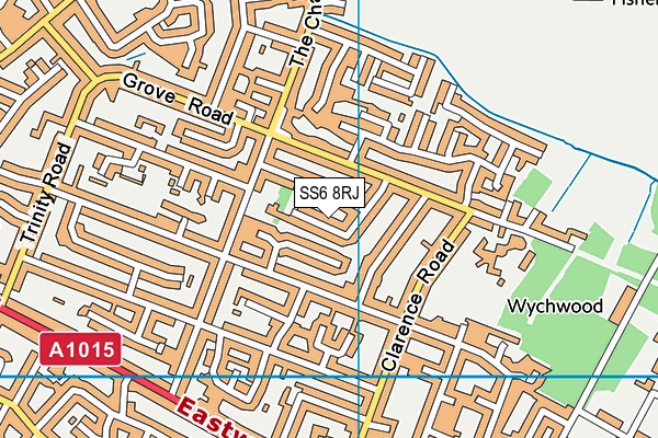 SS6 8RJ map - OS VectorMap District (Ordnance Survey)