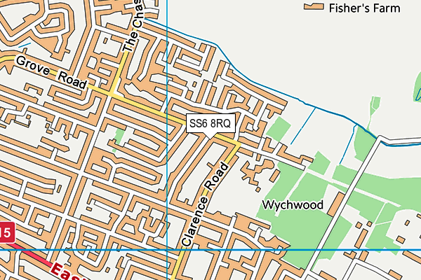 SS6 8RQ map - OS VectorMap District (Ordnance Survey)