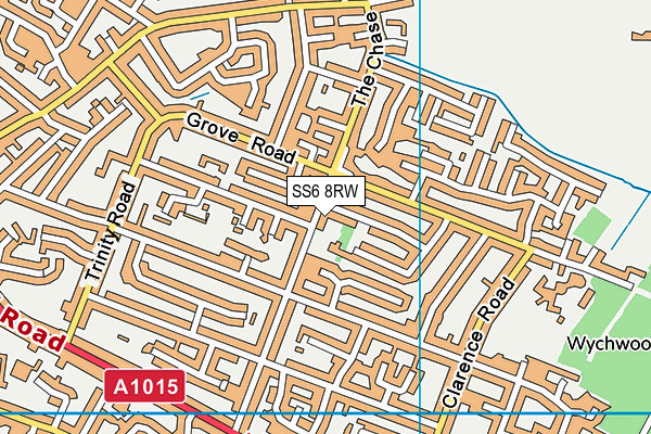 SS6 8RW map - OS VectorMap District (Ordnance Survey)