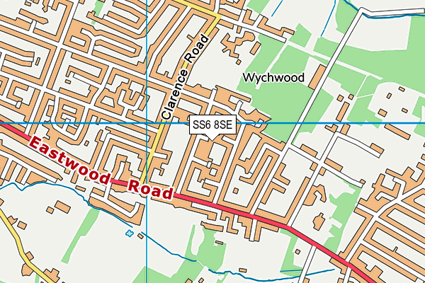 SS6 8SE map - OS VectorMap District (Ordnance Survey)