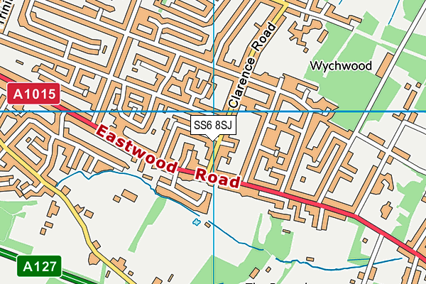 SS6 8SJ map - OS VectorMap District (Ordnance Survey)