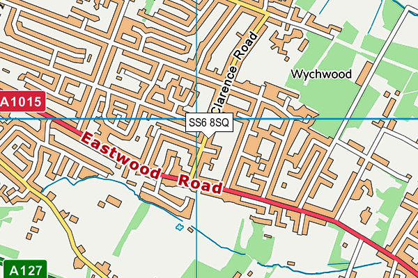 SS6 8SQ map - OS VectorMap District (Ordnance Survey)