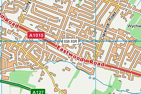 SS6 8SR map - OS VectorMap District (Ordnance Survey)