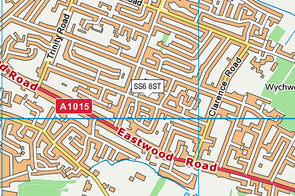 SS6 8ST map - OS VectorMap District (Ordnance Survey)